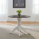 Liberty Furniture Brook Bay Carbon Gray Drop Leaf Table with Textured White Base-1