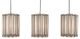 Currey & Company Daze Antique Brass/White Trio Pendant-1