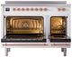 Ilve® Nostalgie II Series 48" White Pro Style Induction Range with Cooper Trim-1