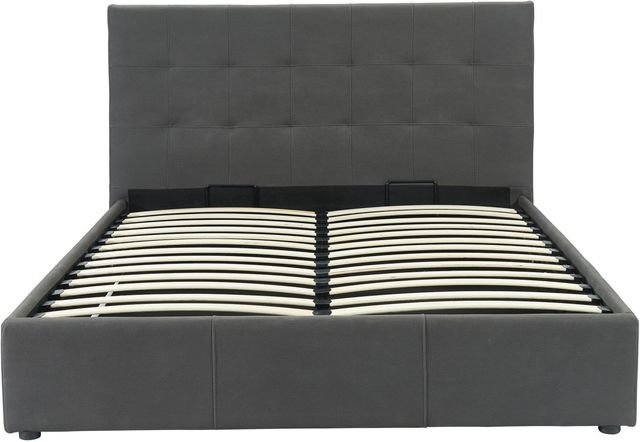 Worldwide Homefurnishings Inc. Extara Grey Queen Platform Bed with Storage-1