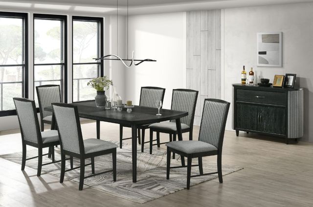 New Classic® Home Furnishings Skyline 7-Piece Gray/Onyx Dining Set-1
