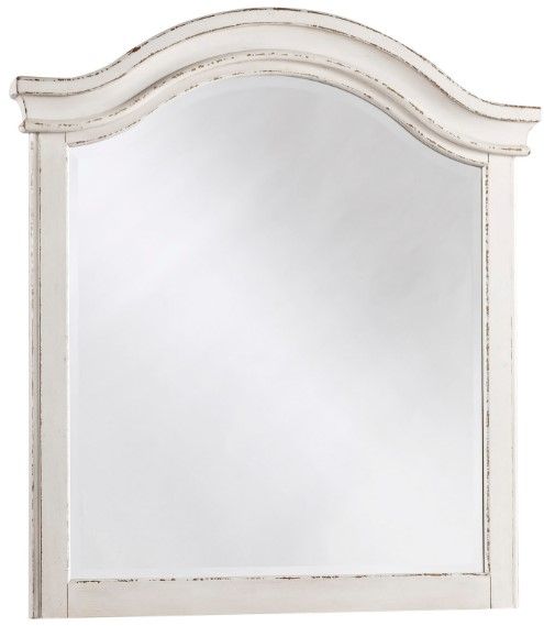 Signature Design by Ashley® Realyn 5-Piece Chipped White Full Panel Bed Set-3