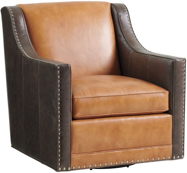 Lexington Home Customizable Silverado Hayward Leather Swivel Chair-0