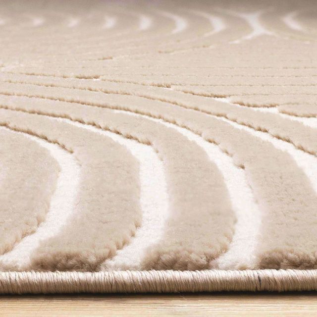 Kalora Interiors Leo Beige/Cream 5'x8' Area Rug-1