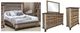International Furniture Direct Antique 4-Piece Brown Queen Bedroom Set-0
