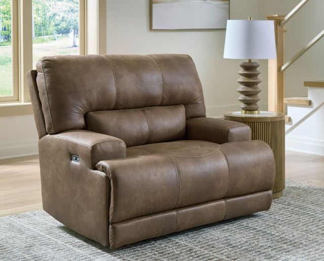 Signature Design by Ashley® Beckley Place Earth Power Recliner with Adjustable Headrest-1