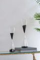 A & B Home Clear/Black Triangular Hourglass-1