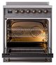 Ilve® Nostalgie II Noblesse 30'' Graphite Matte Pro Style Induction Range with Burnished Trim-2