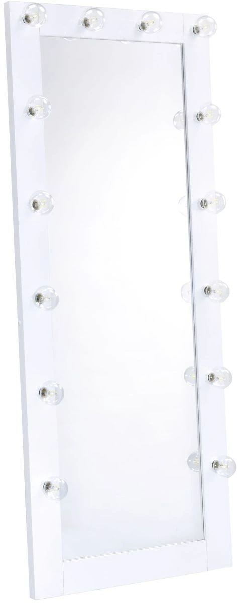 Elements International Lindy Glossy White Floor Mirror-0