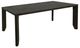 International Furniture Direct Dark Teak Stained Dark Dining Table-0
