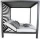 CabanaCoast® Customizable Muse Aluminum Outdoor Cabana Daybed Sling Roof with Black Panel-1