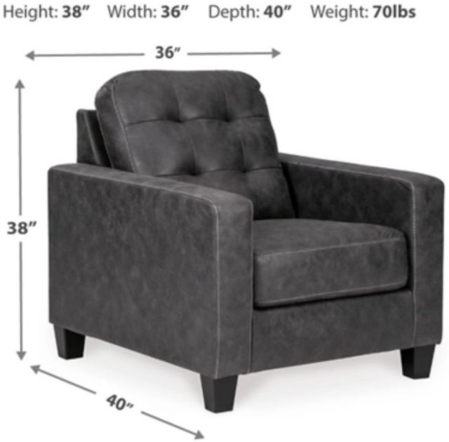 Benchcraft® Venaldi Gunmetal Chair-3