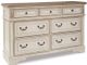 Signature Design by Ashley® Realyn 4-Piece Chipped White Queen Upholstered Panel Bed Set-2