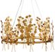 Currey & Company Golden Eucalyptus Contemporary Gold Leaf Round Chandelier-0