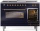 Ilve® Nostalgie II Series 48" Midnight Blue Pro Style Dual Fuel Range-3
