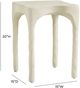 TOV Furniture Skully Cream Fiber Stone Indoor/Outdoor Side Table-2