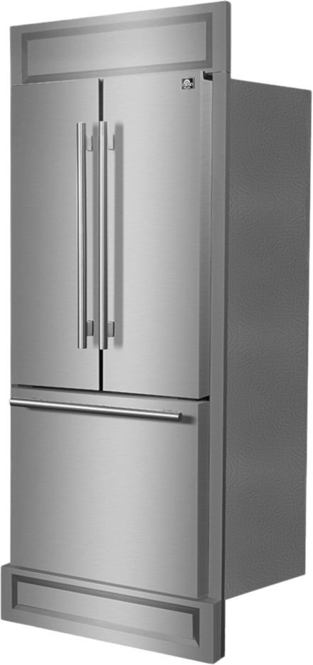 FORNO® 35 in 17.48 Cu. Ft. Stainless Steel Built In French Door Refrigerator -3