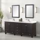 Furniture of America® Oliva Espresso/White Vanity Set with Mirror-1
