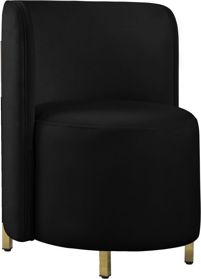 Meridian Furniture Rotunda Black Velvet Chair-0