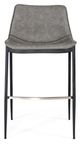 VIG Furniture Modrest Jane 2-Piece Black/Gray Counter Stool Set-1