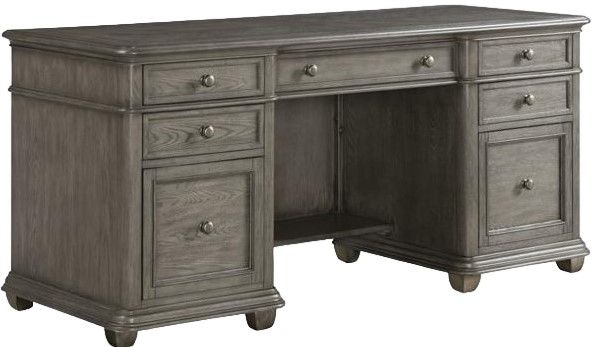 Riverside Furniture Sloane Gray Wash Credenza Desk-0