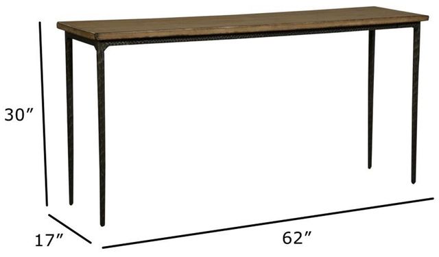 Nest Home Collections Chloe Antique Natural Console Table with Black Base-3