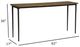Nest Home Collections Chloe Antique Natural Console Table with Black Base-3