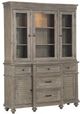 Mazin Furniture Cardano Driftwood Light Brown Buffet & Hutch-2