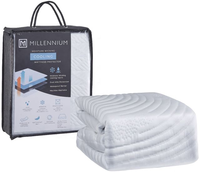 Sierra Sleep® by Ashley® 4-Piece White California King Extra Cooling Mattress Protector Set-0