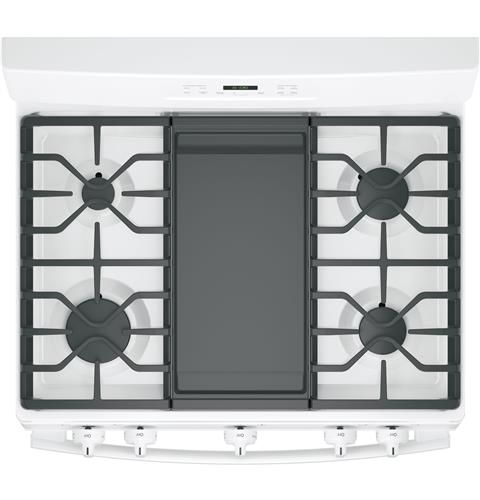 GE® 30" White Freestanding Gas Range-4
