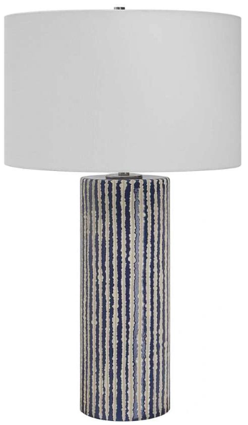 Uttermost® Havana Cobalt Glazed Stripes Table Lamp-0