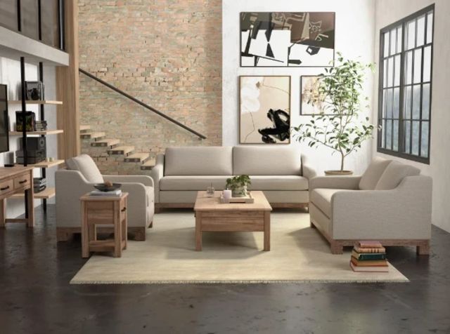 International Furniture Direct Samba Beige 60" Loveseat-1