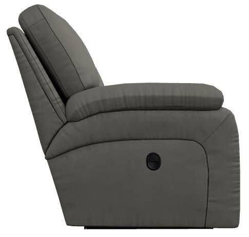 La-Z-Boy® Greyson Blue Grey Leather Manual Reclining Loveseat with Console-2
