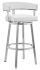Armen Living Lorin White 26" Swivel Counter Stool-0