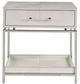 Universal Explore Home™ New Modern Gray/Polished Nickel Lyra Nightstand-2