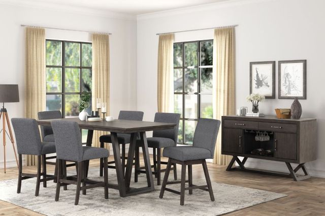 New Classic® Home Furnishings High Line Gray Swivel Counter Stool-1