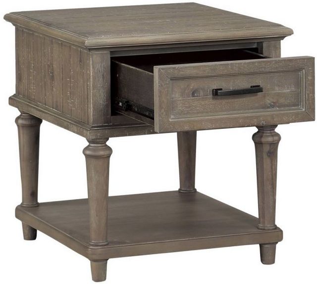 Mazin Furniture Cardano Driftwood Light Brown End Table-2