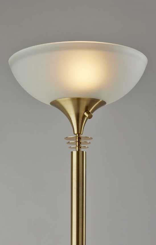 Adesso® Metropolis Antique Brass Torchiere-2