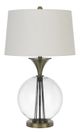 Cal® Lighting & Accessories Moxee Glass/Antique Brass Table Lamp-0