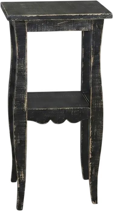 Sunny Designs™ Marina Black Sand End Table with Lower Shelf-2