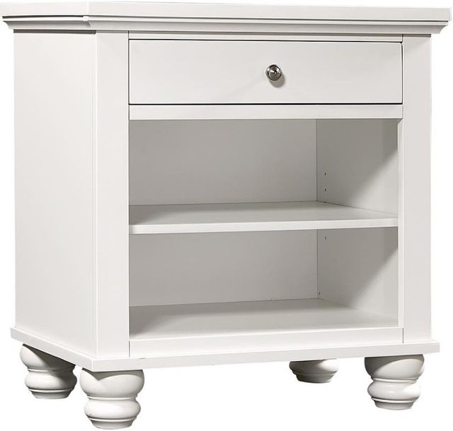 aspenhome® Cambridge White 1-Drawer Nightstand-0