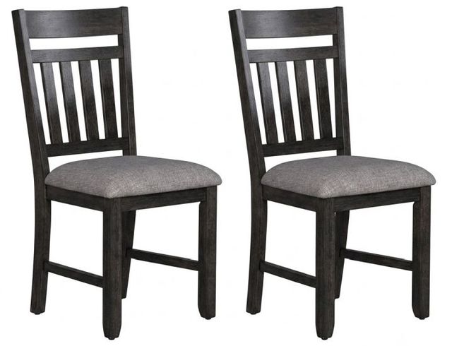 New Classic® Home Furnishings Harrisburg 2-Piece Charcoal Dining Chair Set-0