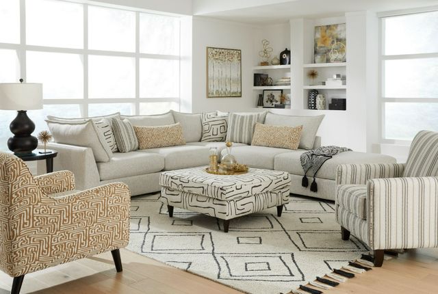 Fusion Furniture Durango Pewter 5-Piece Gray Modular Sectional-1
