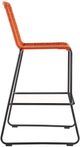 Armen Living Shasta Black/Tangerine Rope/Steel Outdoor Bar Stool-5