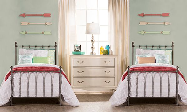 HH2 Home Molly Black Steel Twin Bed-3