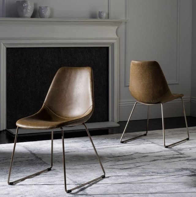 Safavieh Dorian 2-Piece Copper/Light Brown Dining Side Chair Set-4