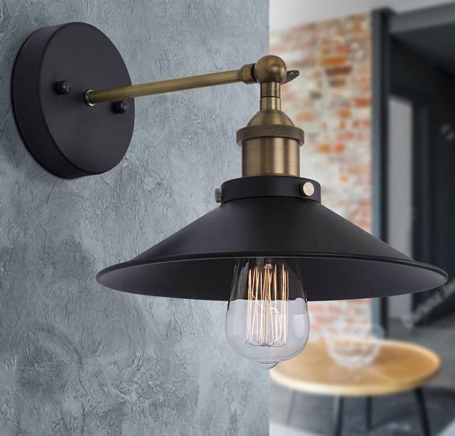 YHD Dark Gray 1-Light Wall Sconce-1