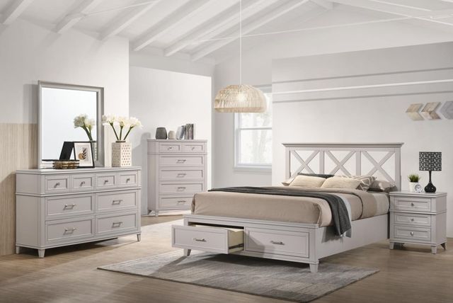 Bernards Nova II Gray 3-Drawer Nightstand with USB-2