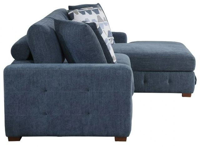 Homelegance® Raife 3-Piece Blue Sleeper Sectional with Right Chaise and Ottoman-3