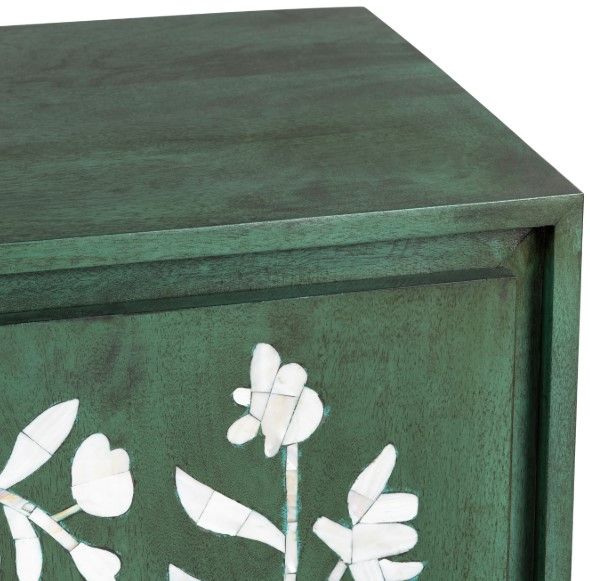 Crestview Collection Flourish Green Accent Cabinet-3